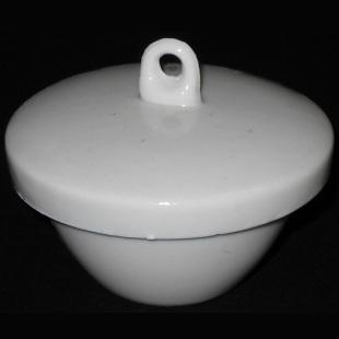 Low Form Porcelain Crucible with Lid