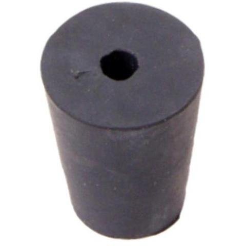 1 Hole Black Rubber Stopper